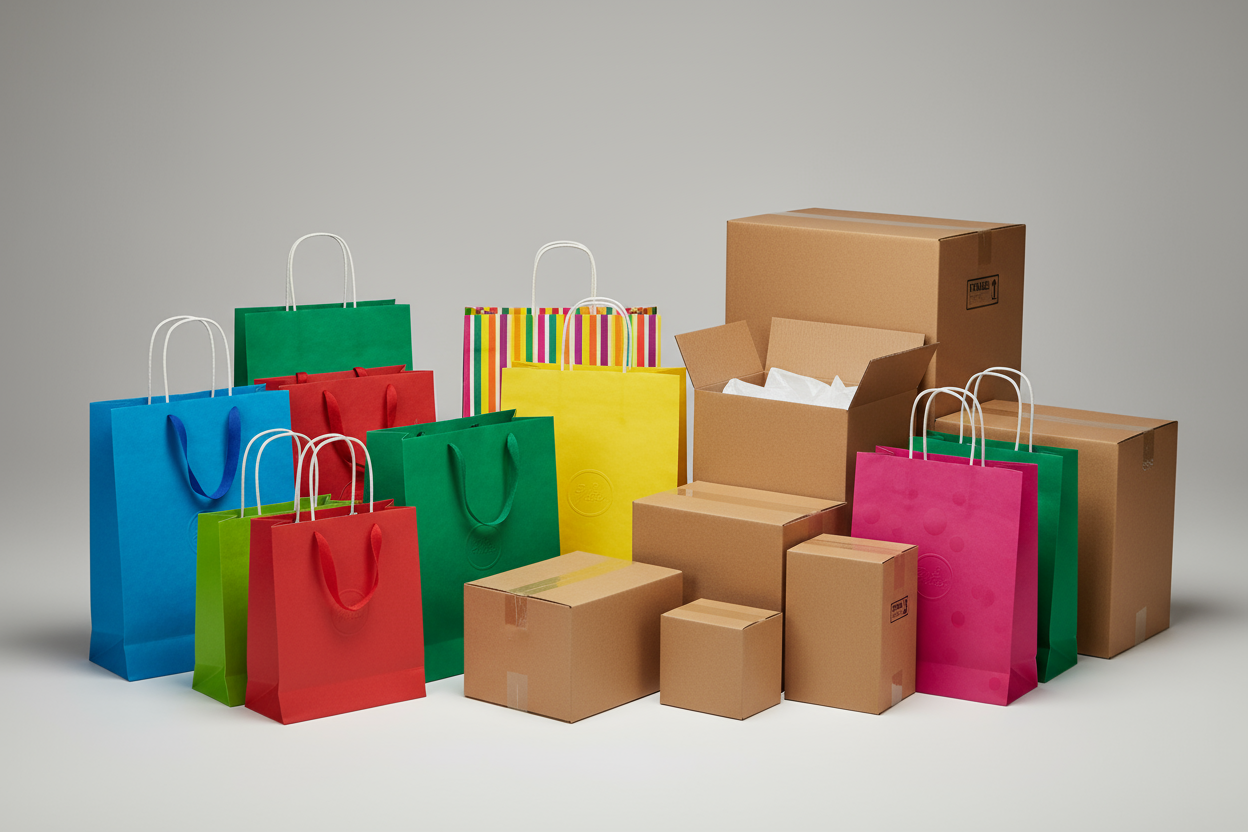 Bolsas y cajas de compras